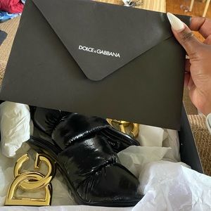 Dolce&Gabbana Down-padded mules with 3.5 heel